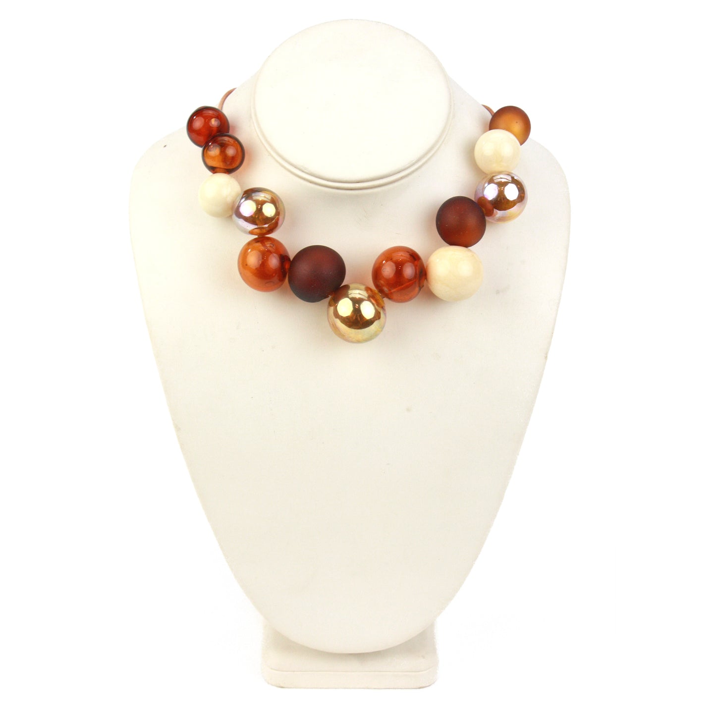 Offset Bolla Adjustable Leather and Glass Bead Necklace