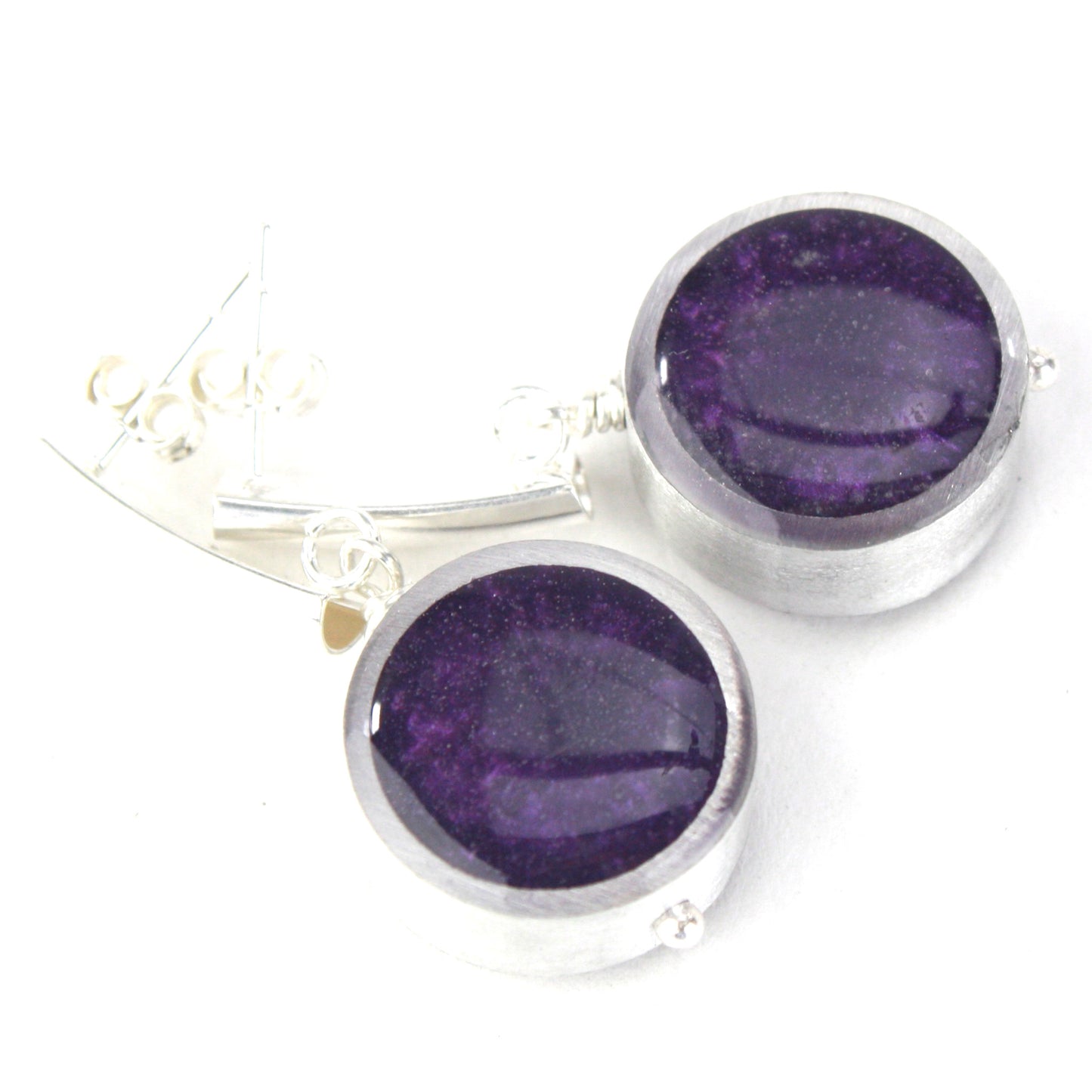 Resinique post studs - Dark Purple