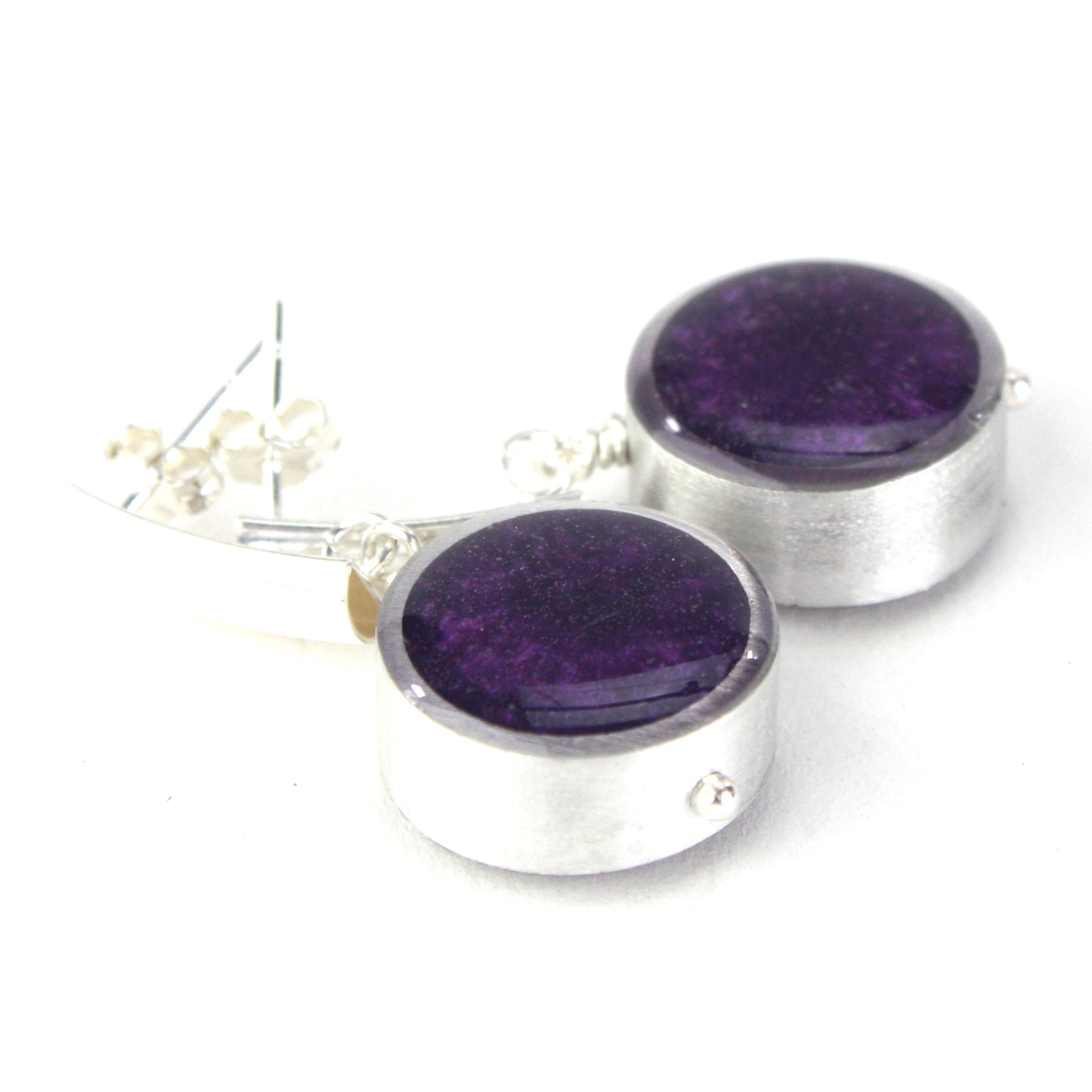 Resinique post studs - Dark Purple