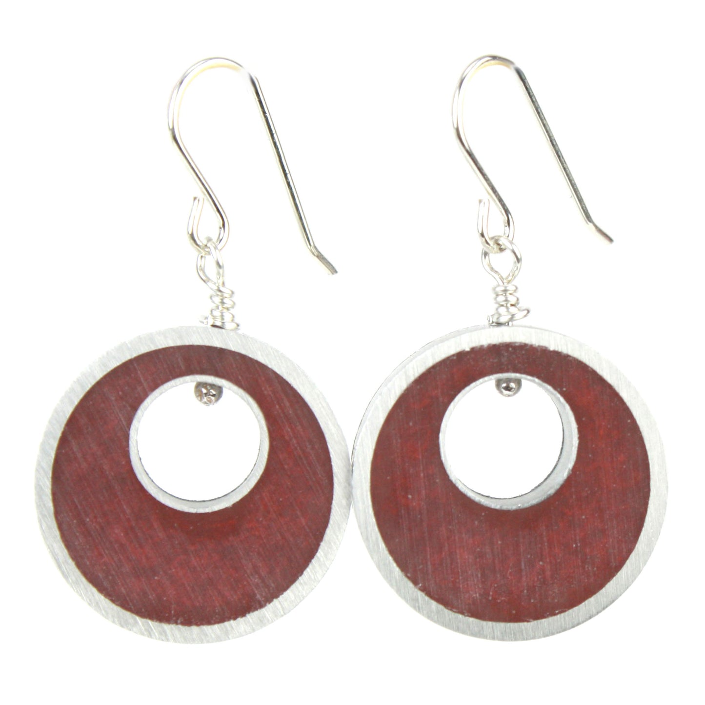 Spotlight earrings in ruby red