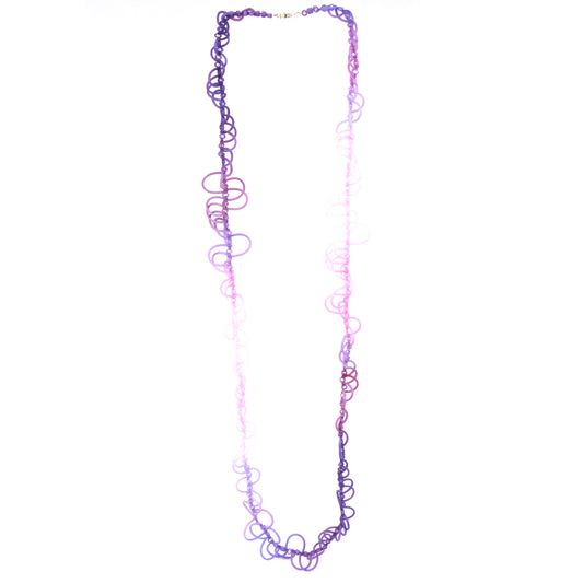 Loops necklace - Pink and purple