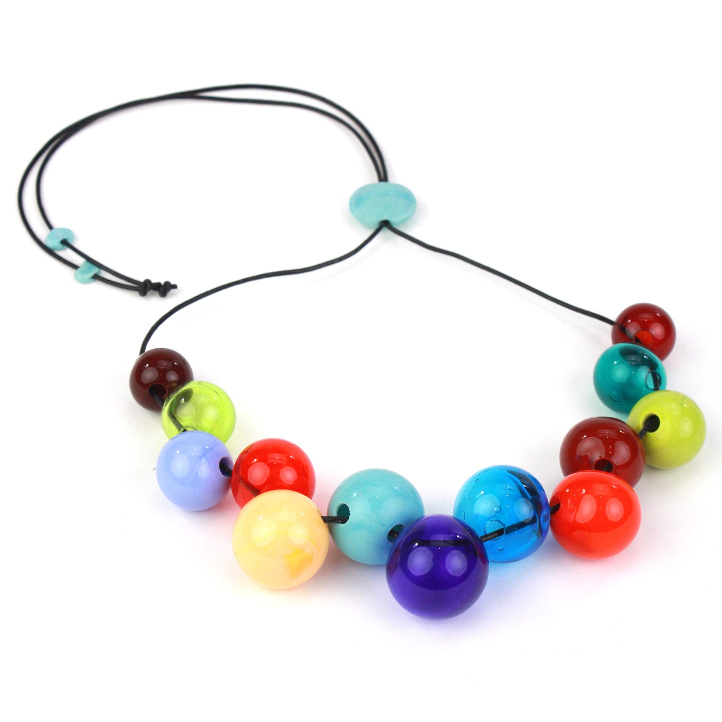 Bolla offset necklace -Multi colored