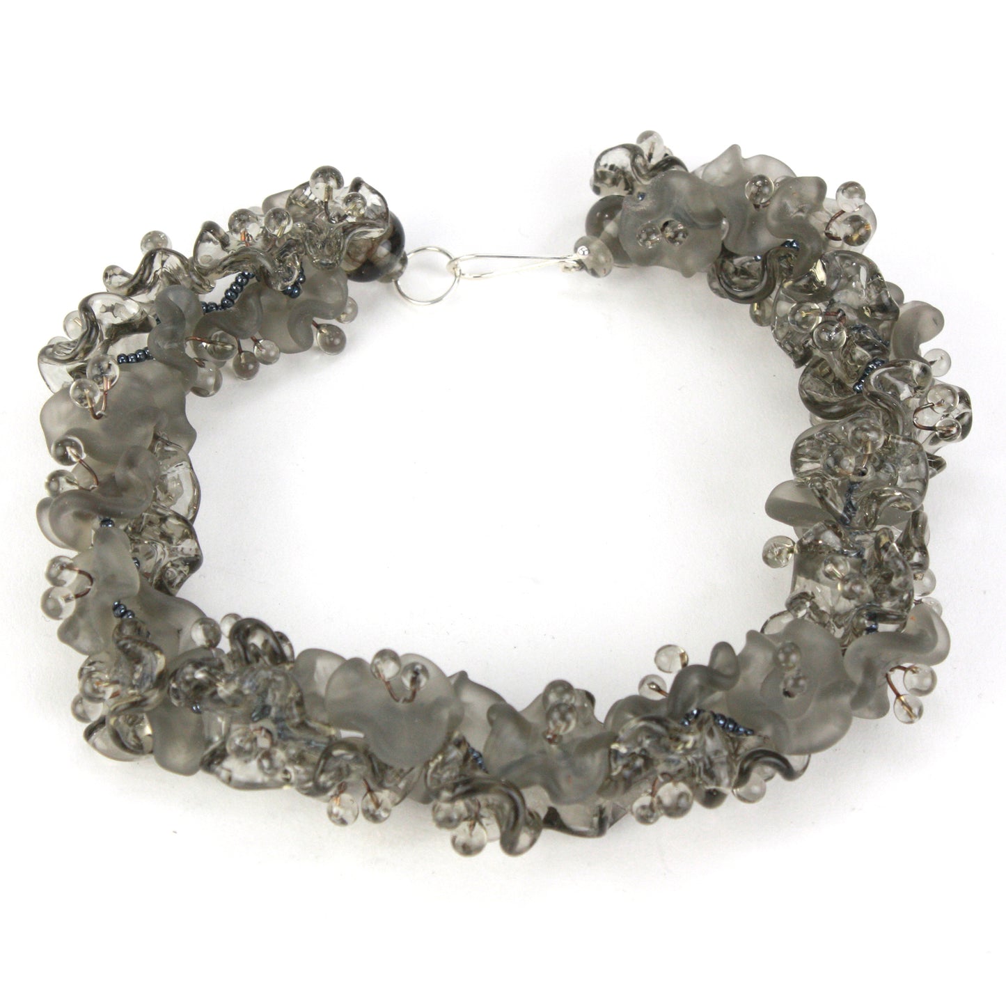 Florette necklace in grey -Wholesale