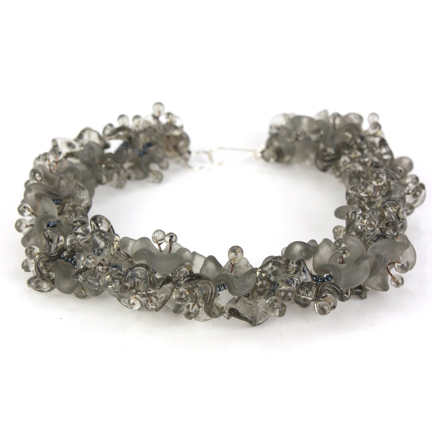 Florette necklace in grey -Wholesale