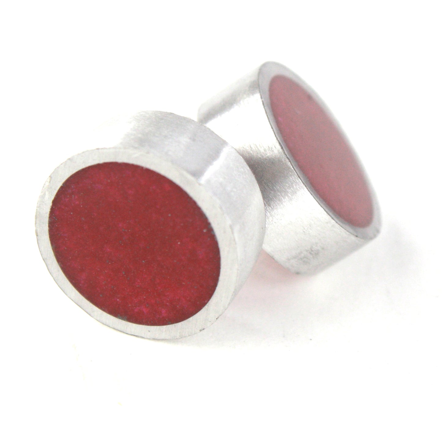 Resinique studs - ruby red
