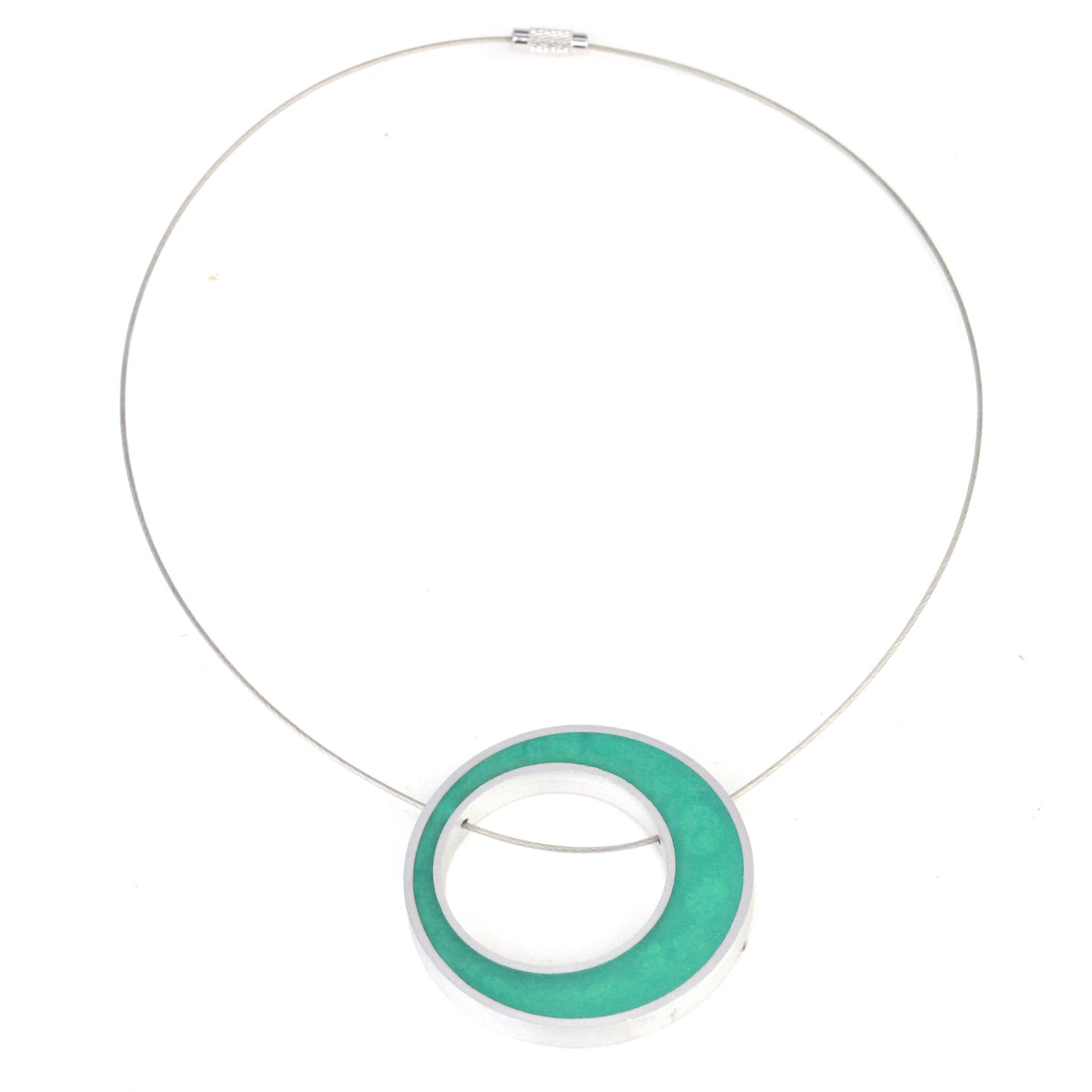 Solo spotlight necklace -seafoam