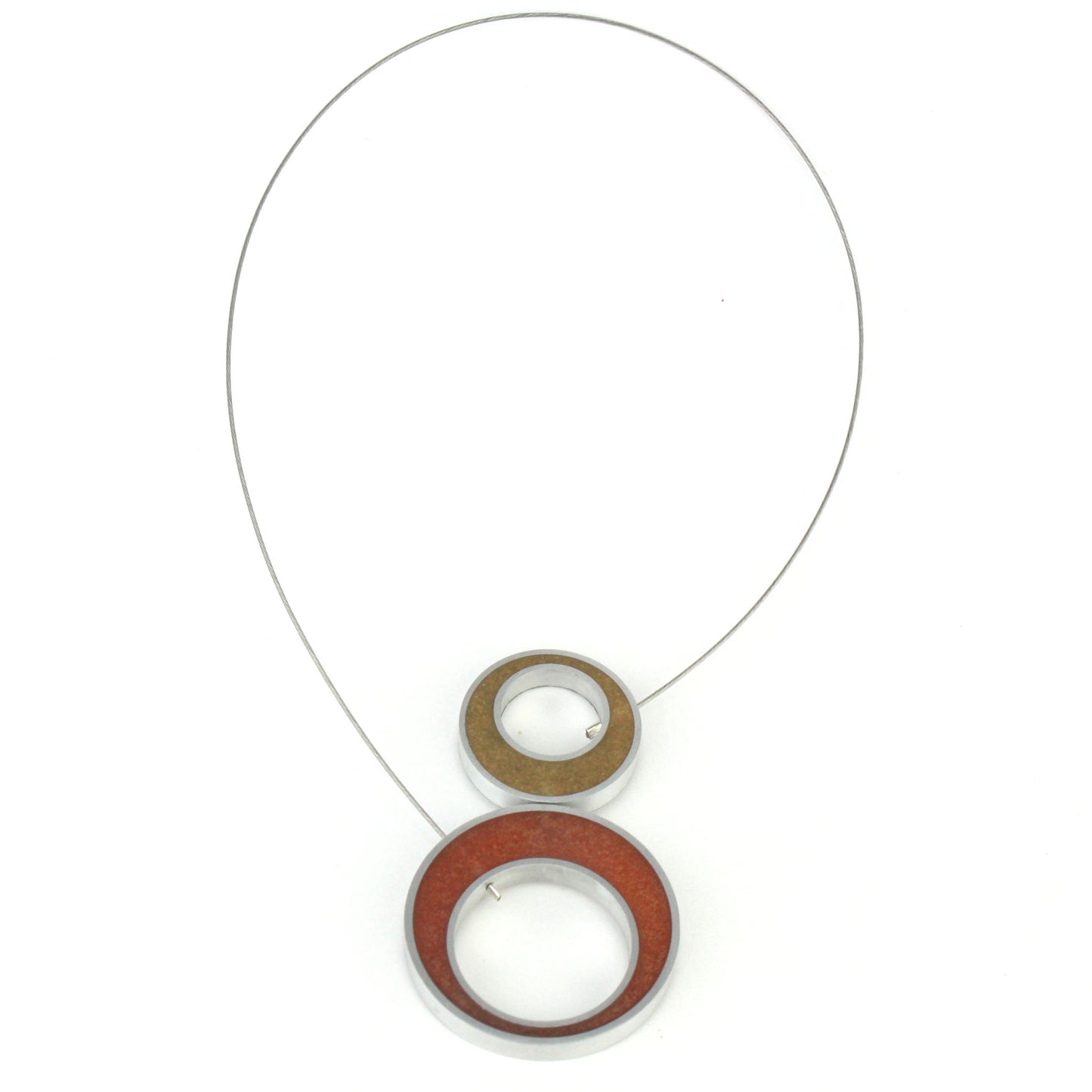 Duet Necklace -copper and gold/black and white