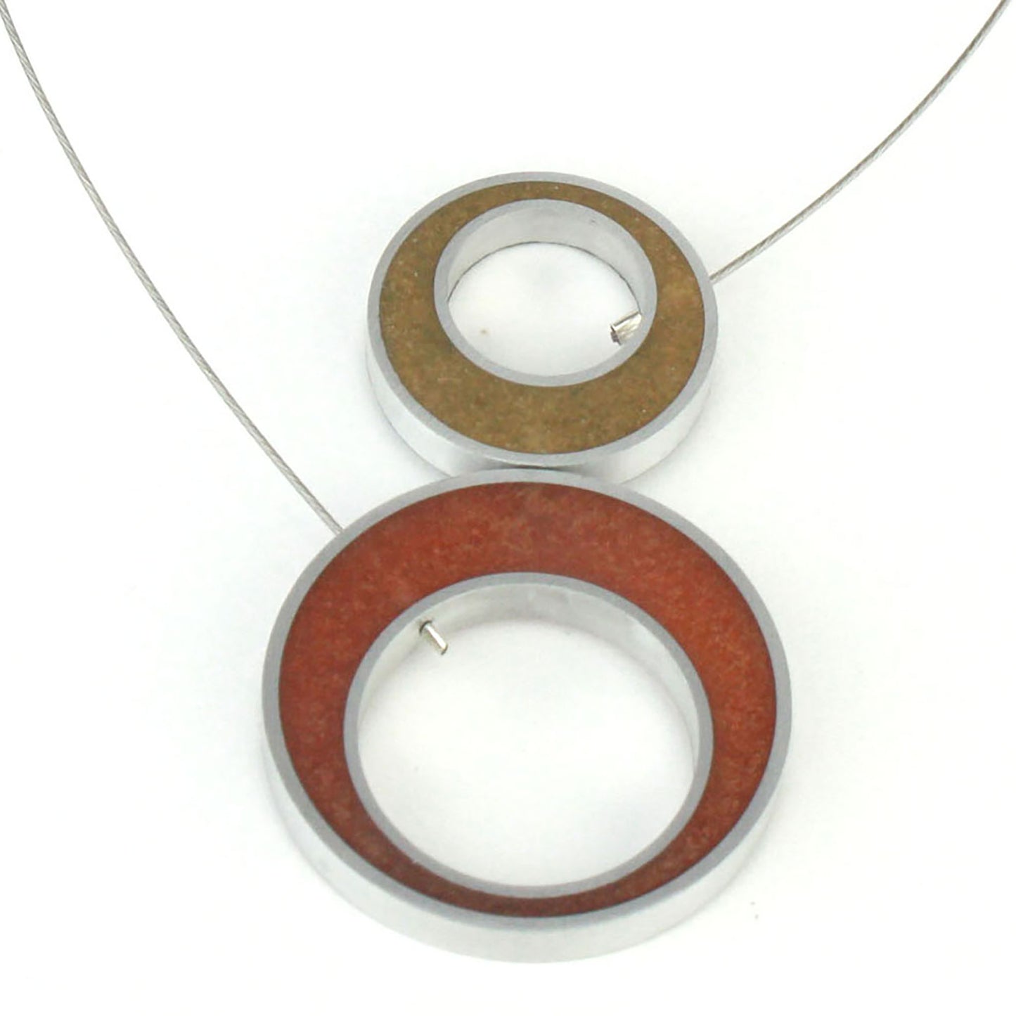 Duet Necklace -copper and gold/black and white