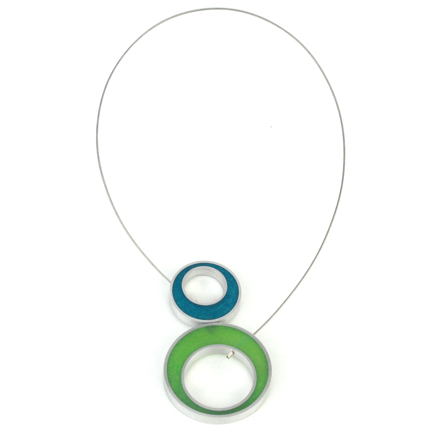 Duet Necklace -pink and yellow/blue and green