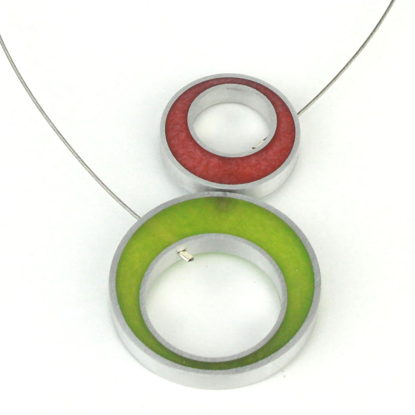 Duet Necklace -pink and yellow/blue and green