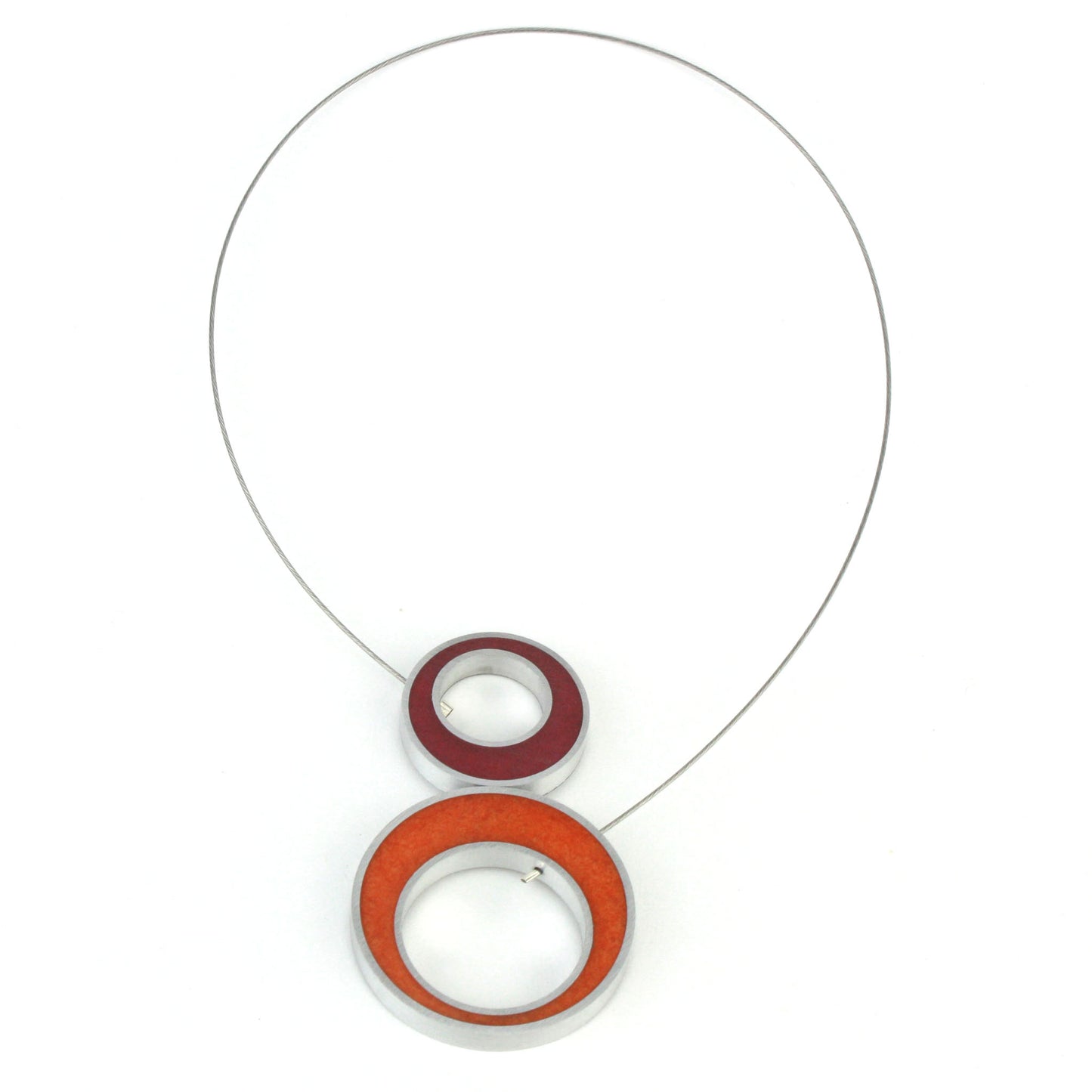 Duet Necklace -pink and orange/navy and seafoam