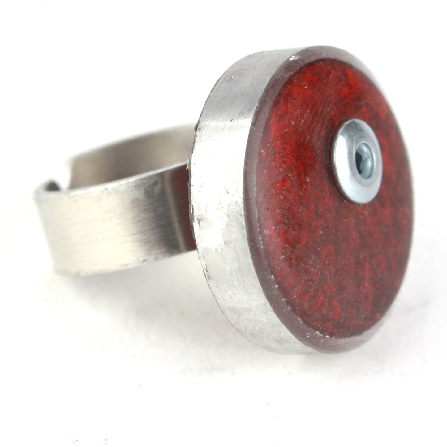 Resinique circle ring - Ruby red