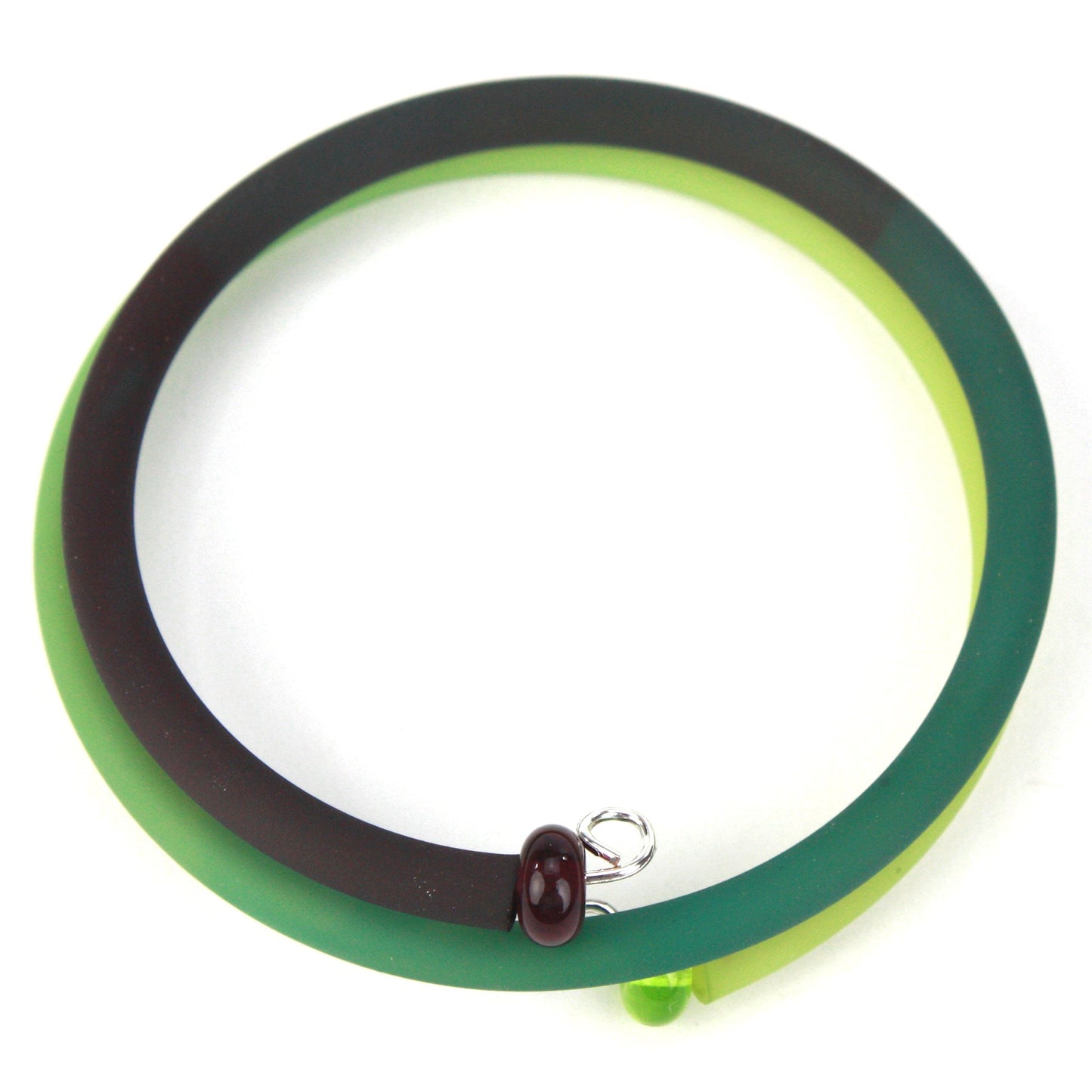 Double wrap bracelet - Green and dark red -wholesale