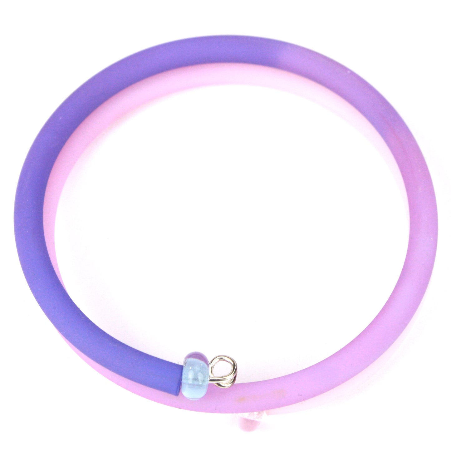 Double wrap bracelet - Purple and pink