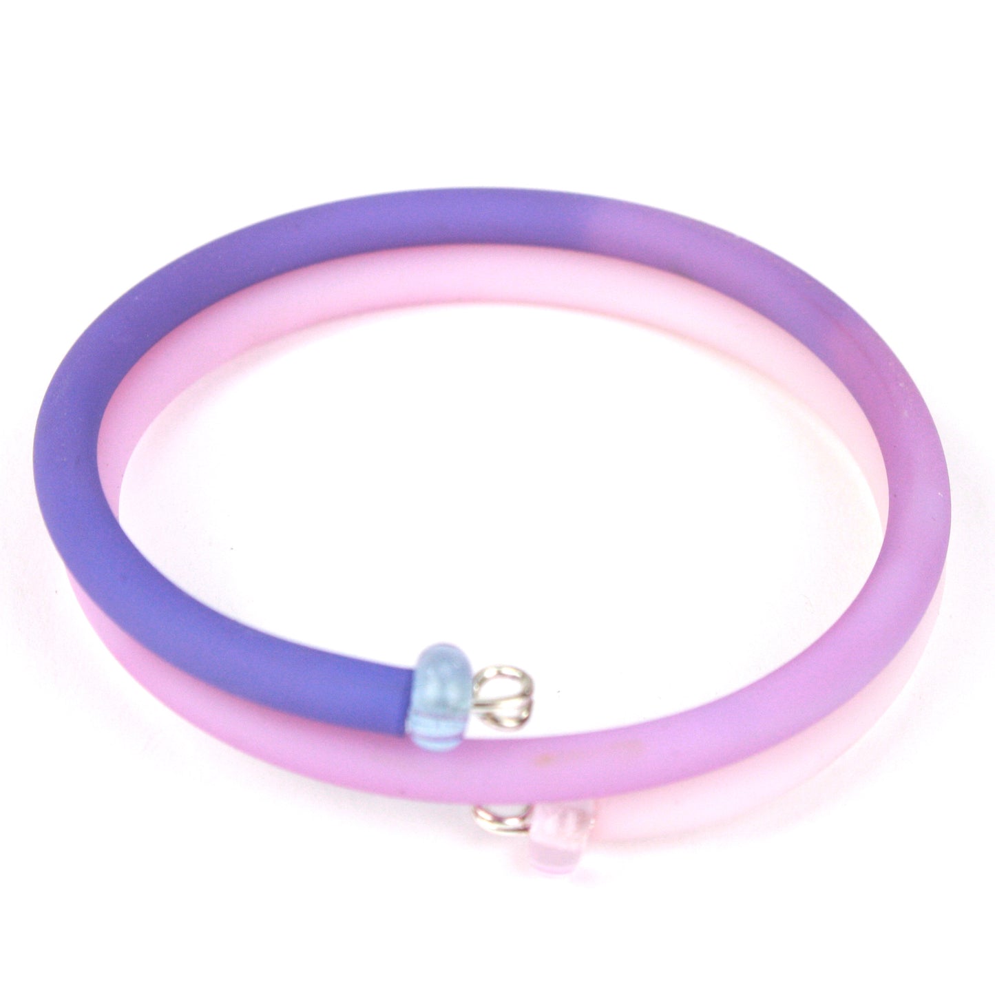 Double wrap bracelet - Purple and pink