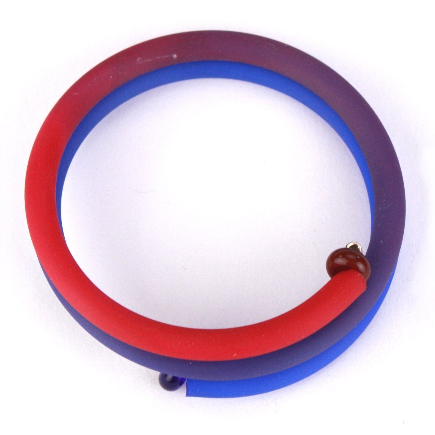 Double wrap bracelet - red to dark blue