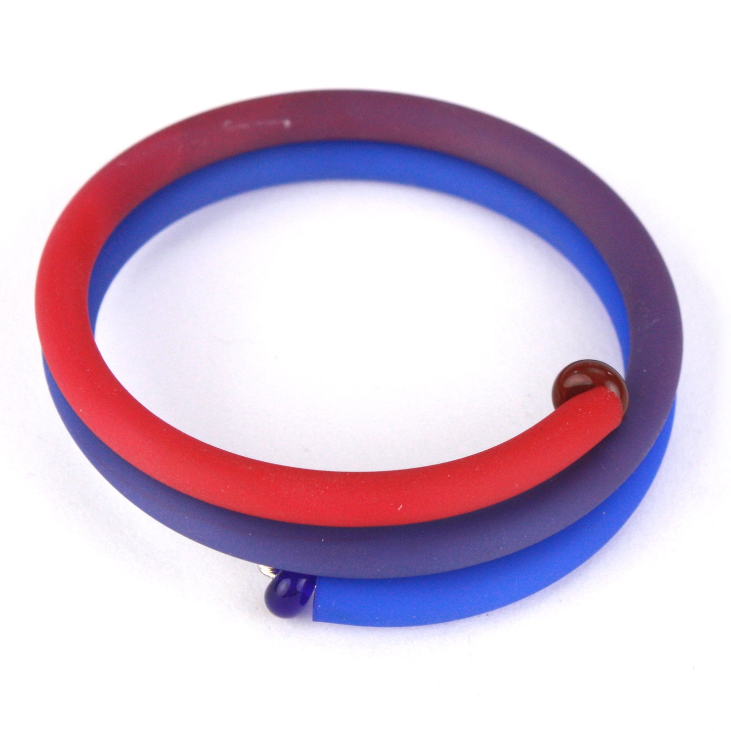 Double wrap bracelet - red to dark blue