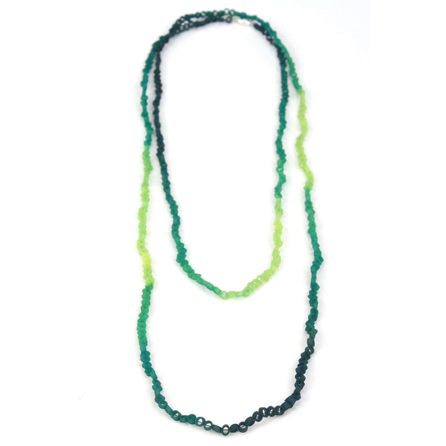 Little links necklace - Greens