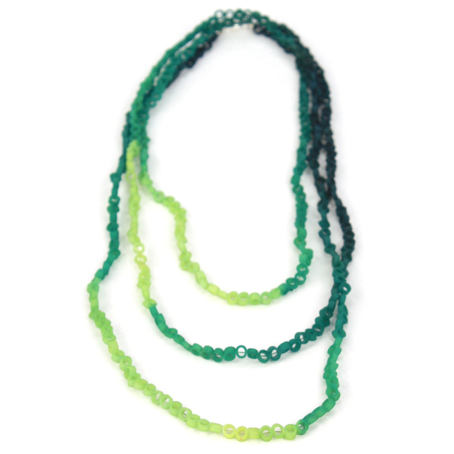 Little links necklace - Greens