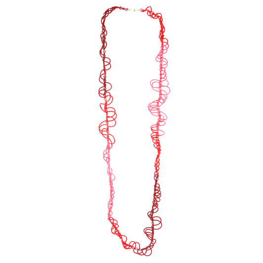 Loops necklace - Pink and red