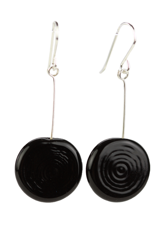 Tab earrings black