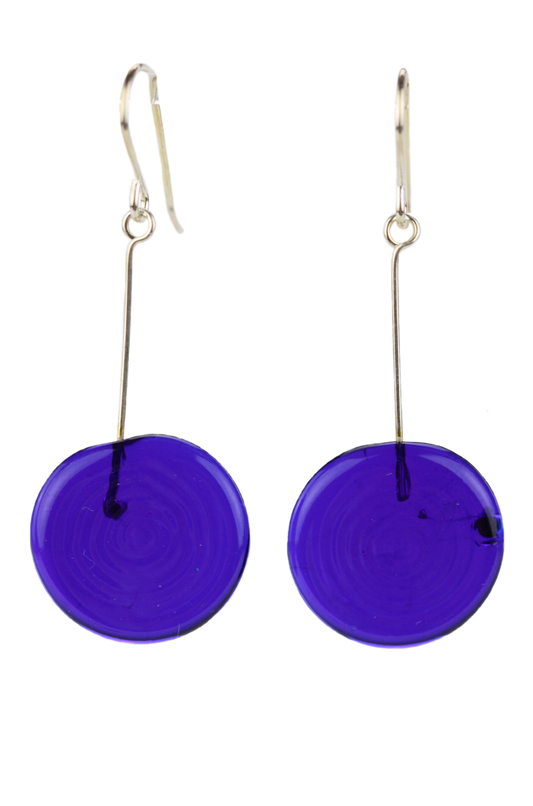 Tab earrings cobalt blue