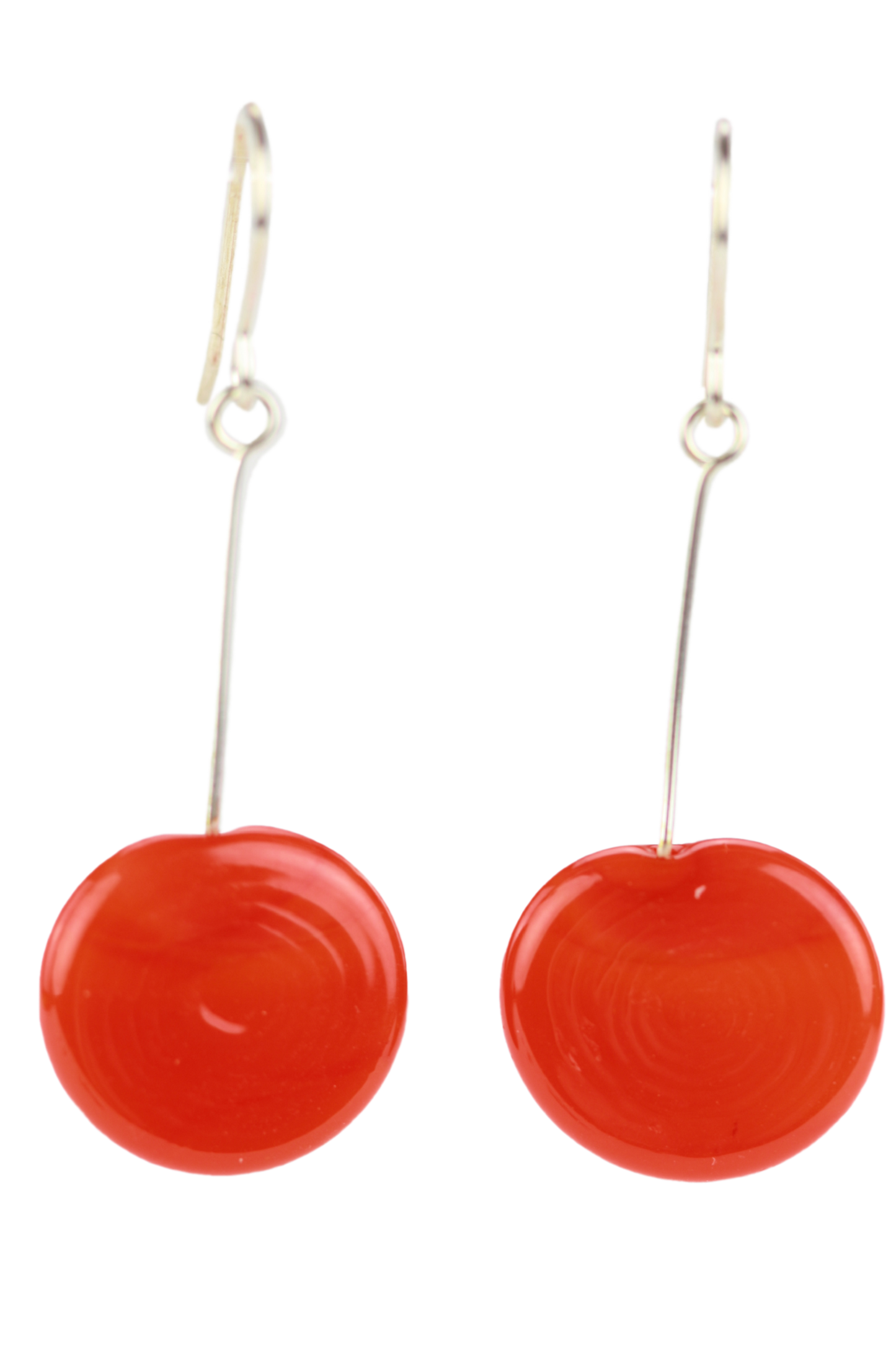 Tab earrings orange