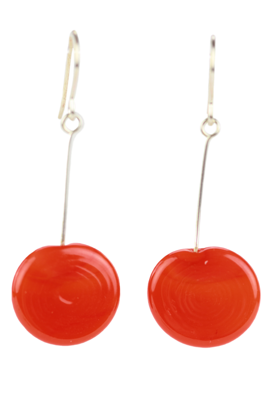 Tab earrings orange