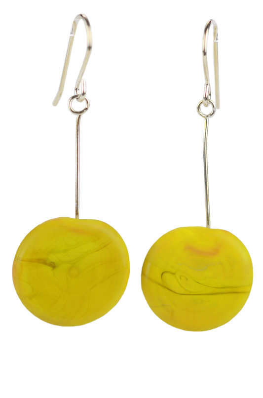 Tab earrings yellow