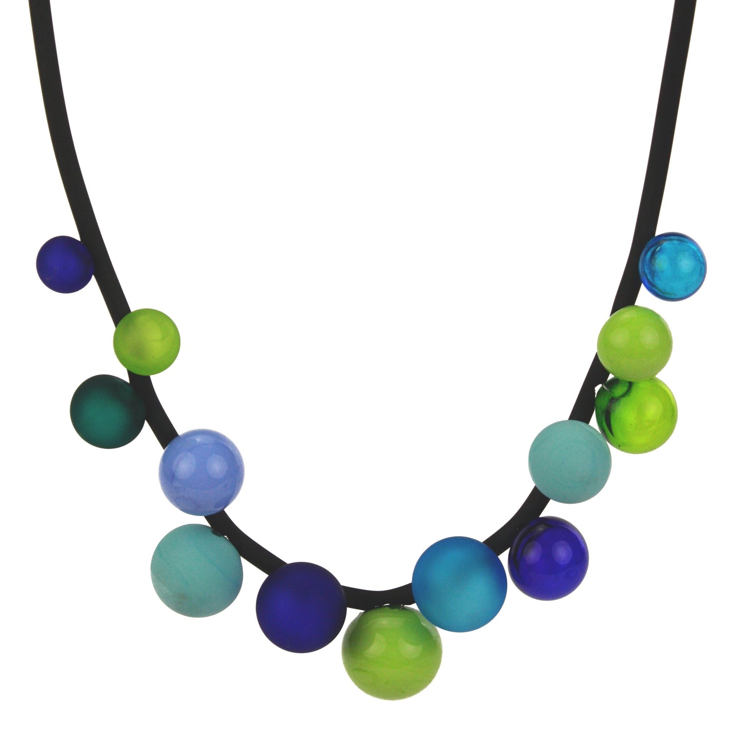 Wholesale -Bolla necklace short -Blue and green