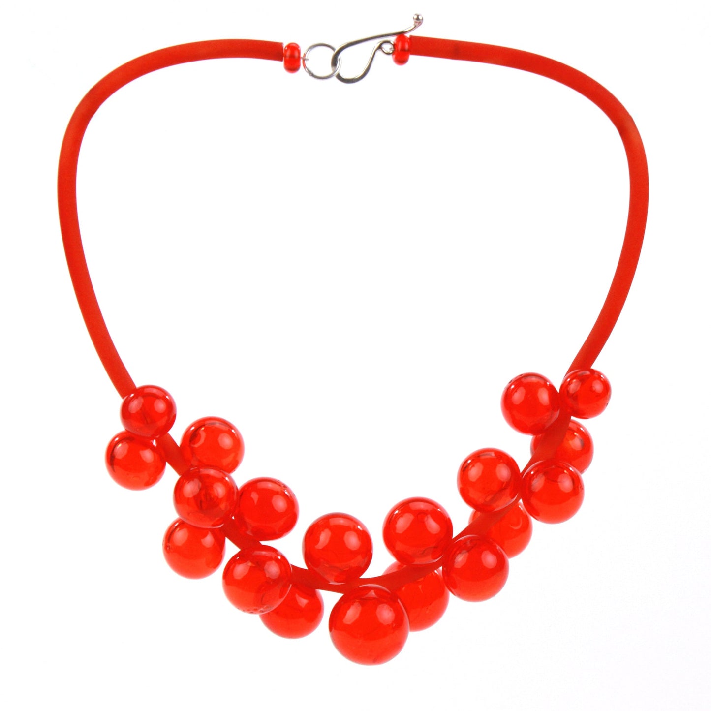 Chroma Bolla Necklace in Orange Red