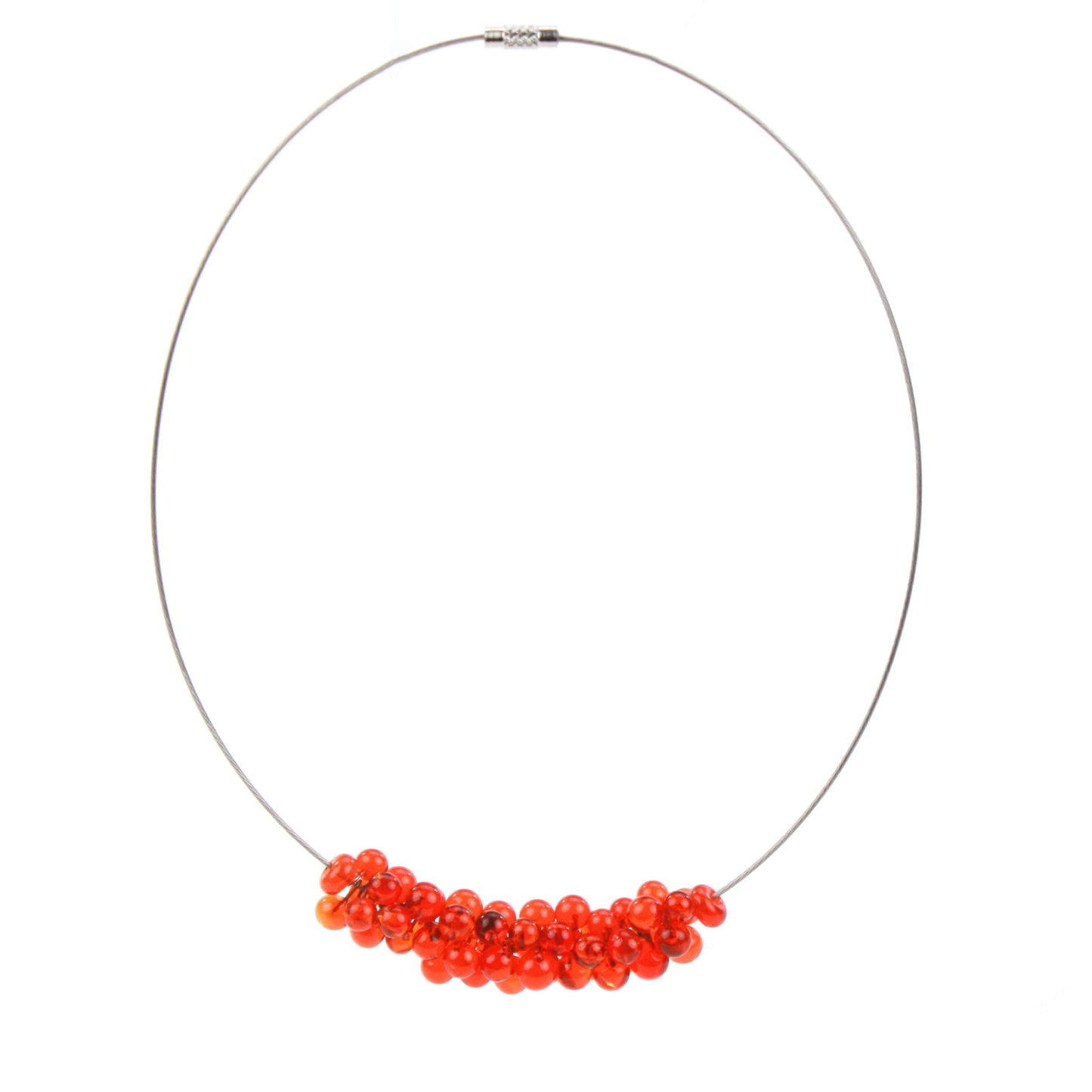 Petite Chroma Necklace in Orange/Red