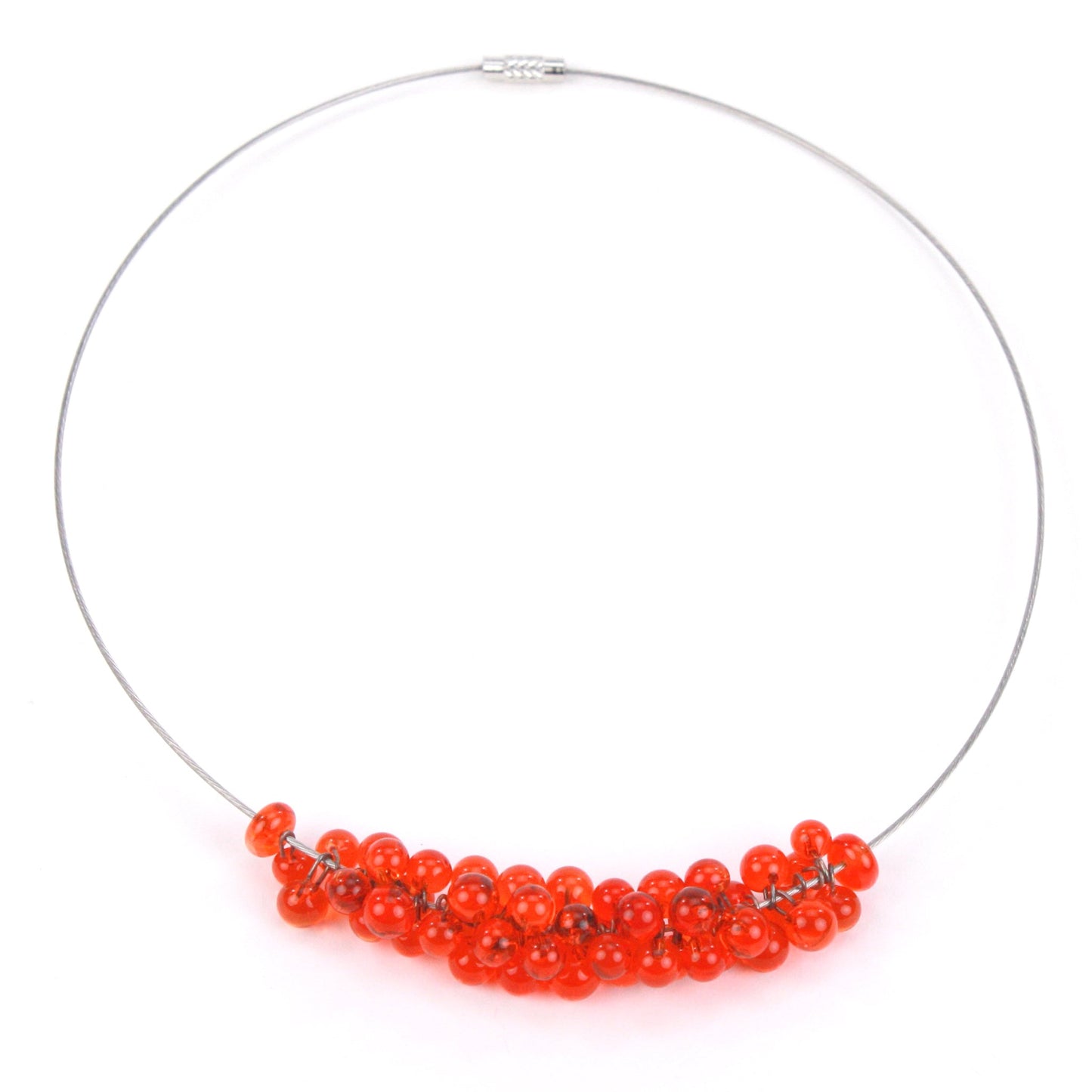 Petite Chroma Necklace in Orange/Red