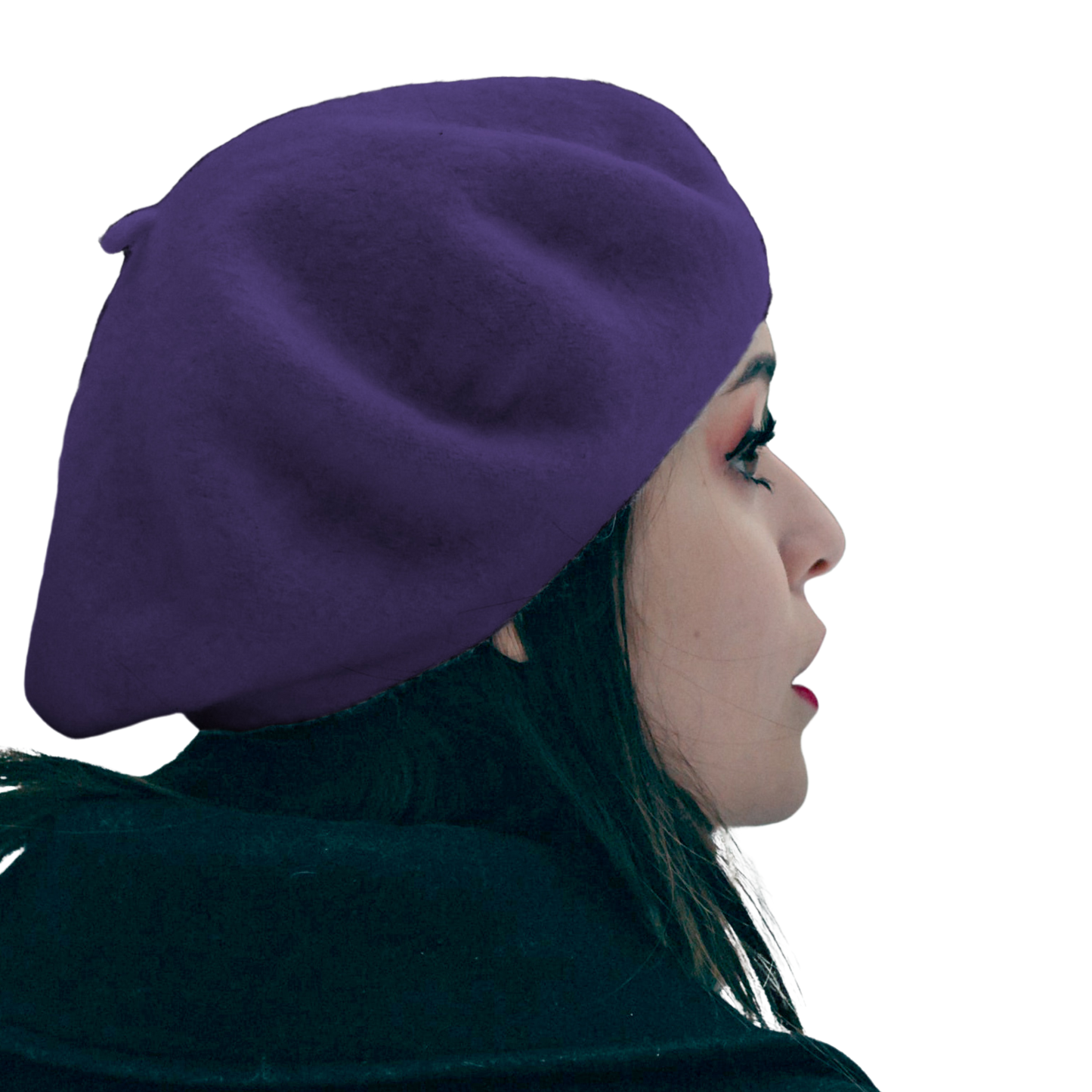 French beret -deep purple
