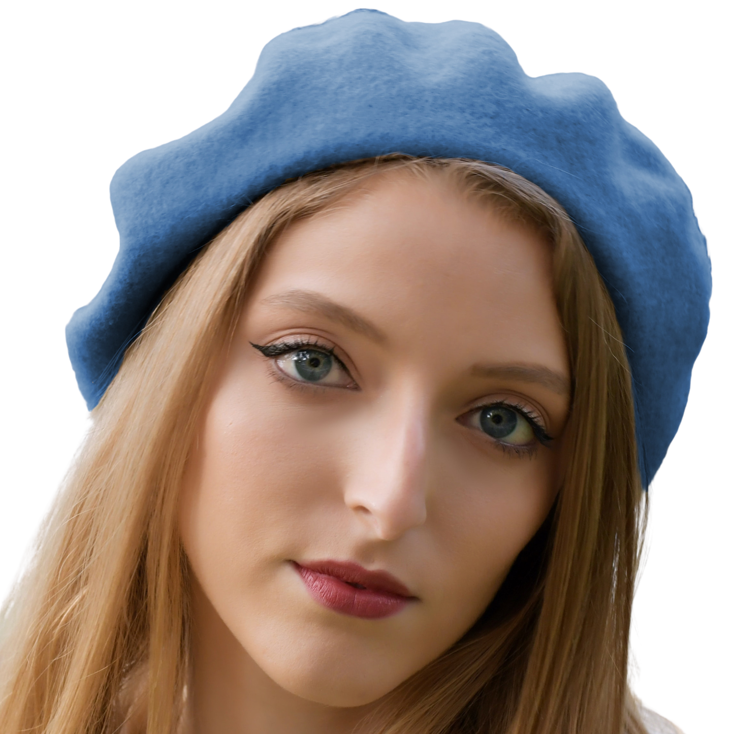 French beret -denim blue