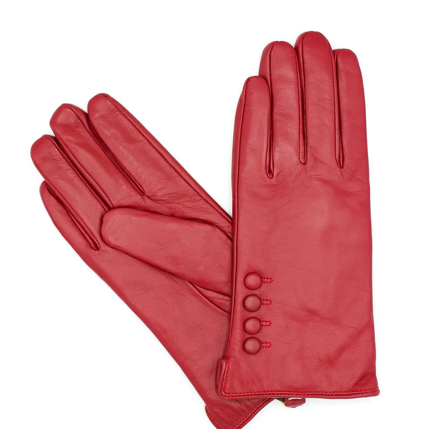 Classic leather gloves -burgundy