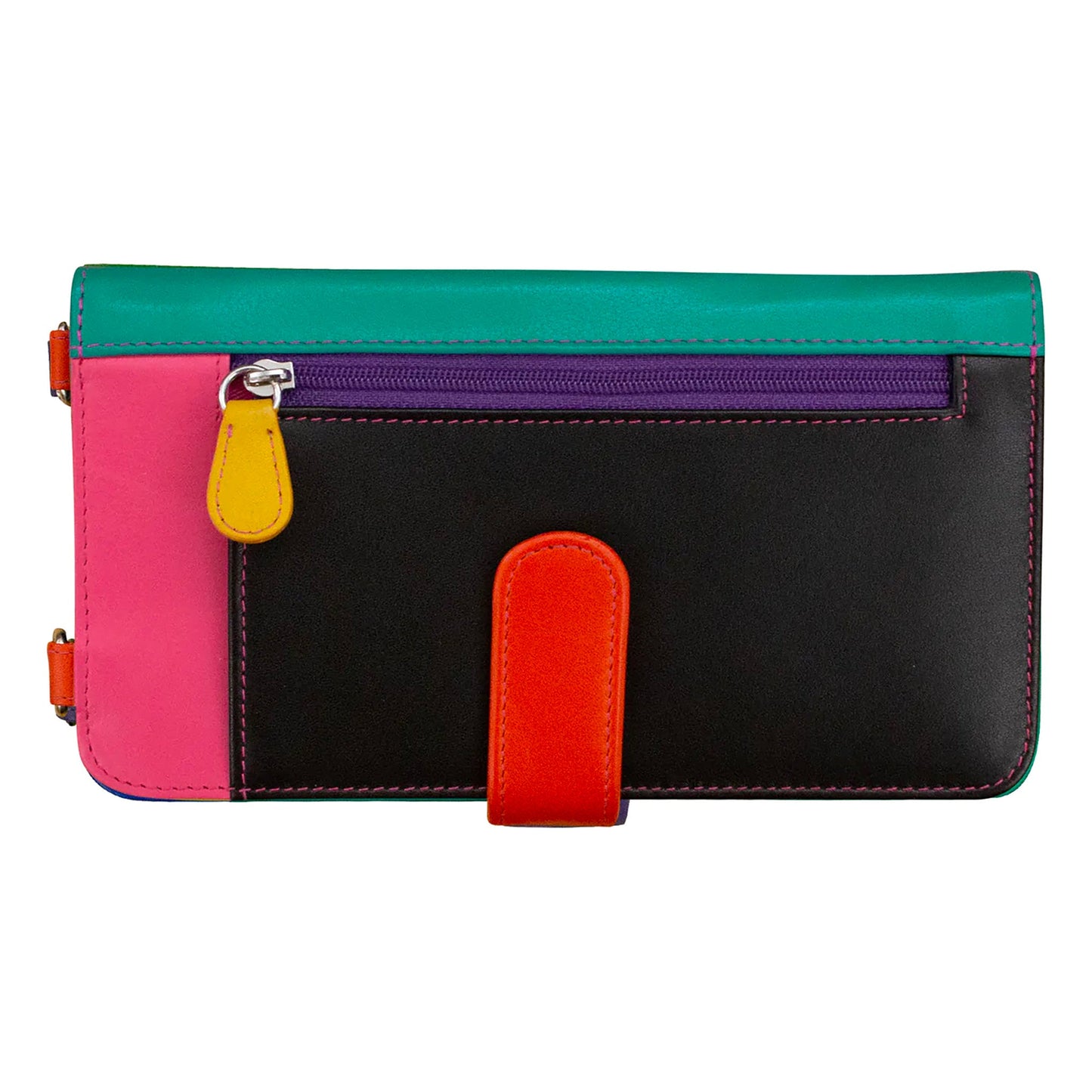 Crossbody organizer wallet -black brights
