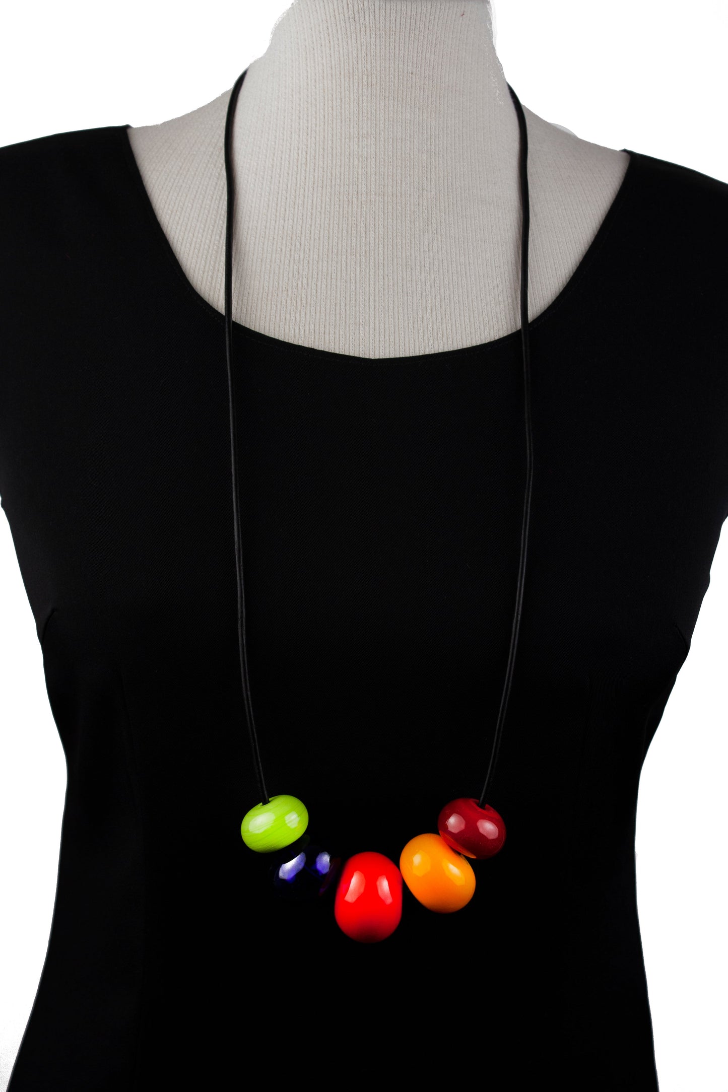 Wholesale -5 bead necklace - multi-colored