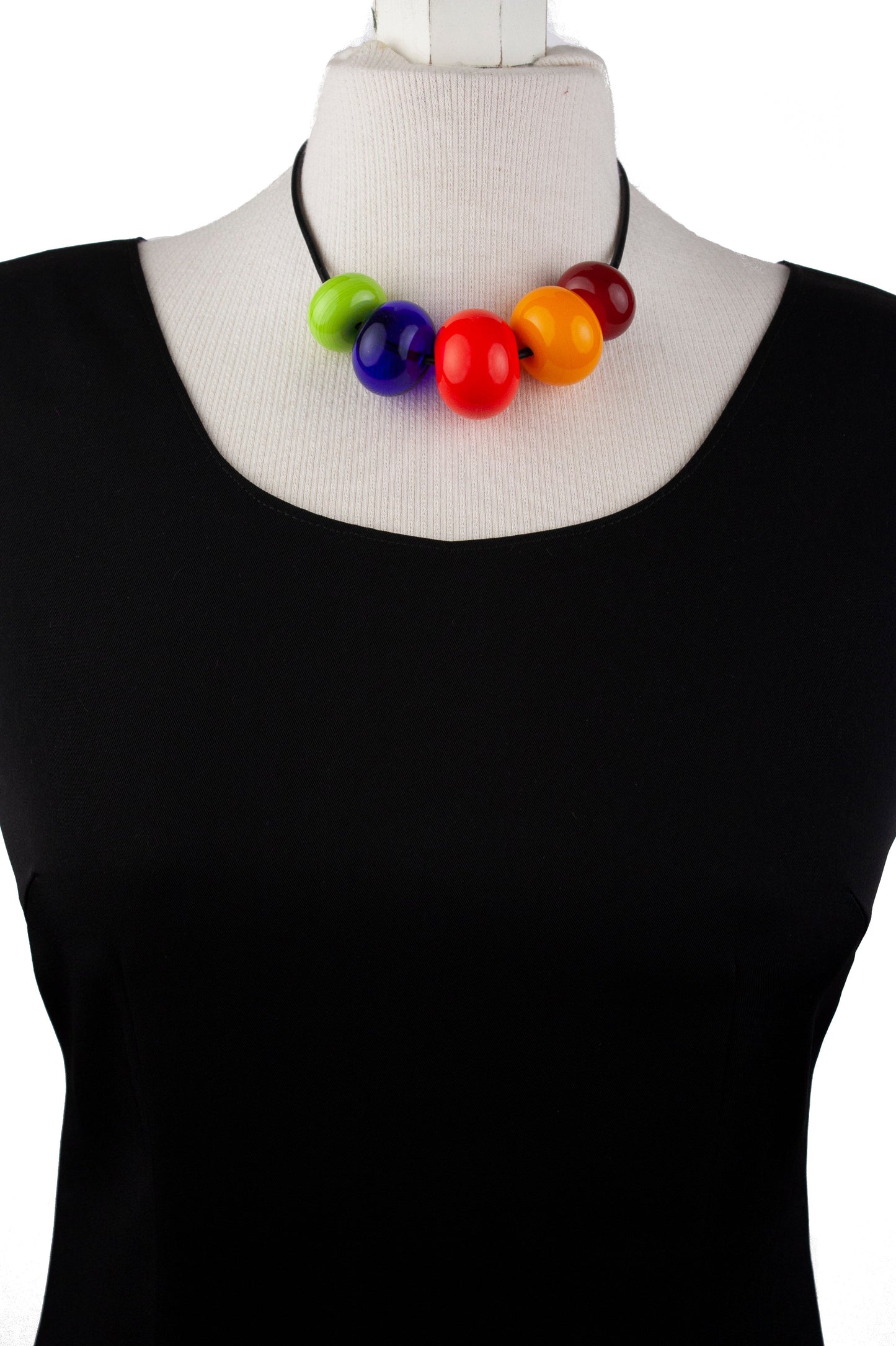 Wholesale -5 bead necklace - multi-colored