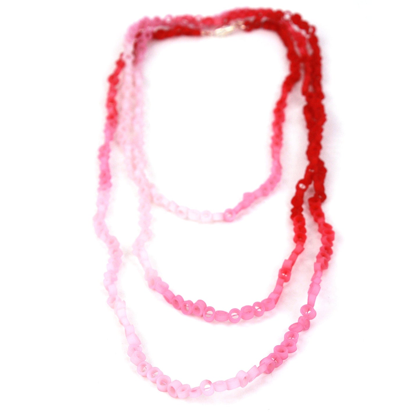 Little links necklace - Pink and red
