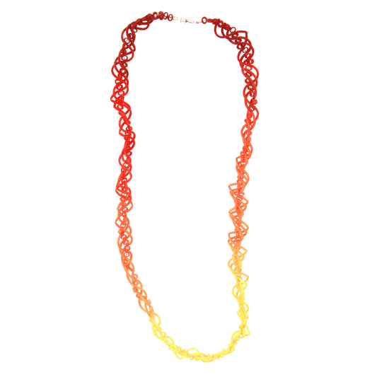 Helix necklace - Red, orange and yellow