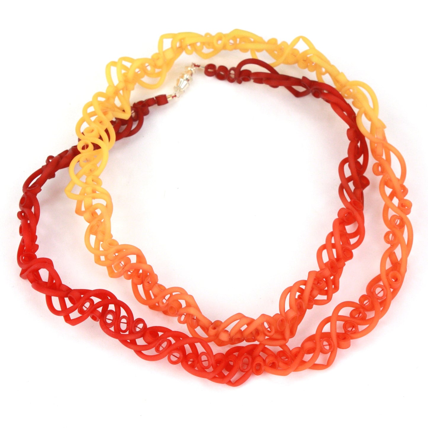 Helix necklace - Red, orange and yellow