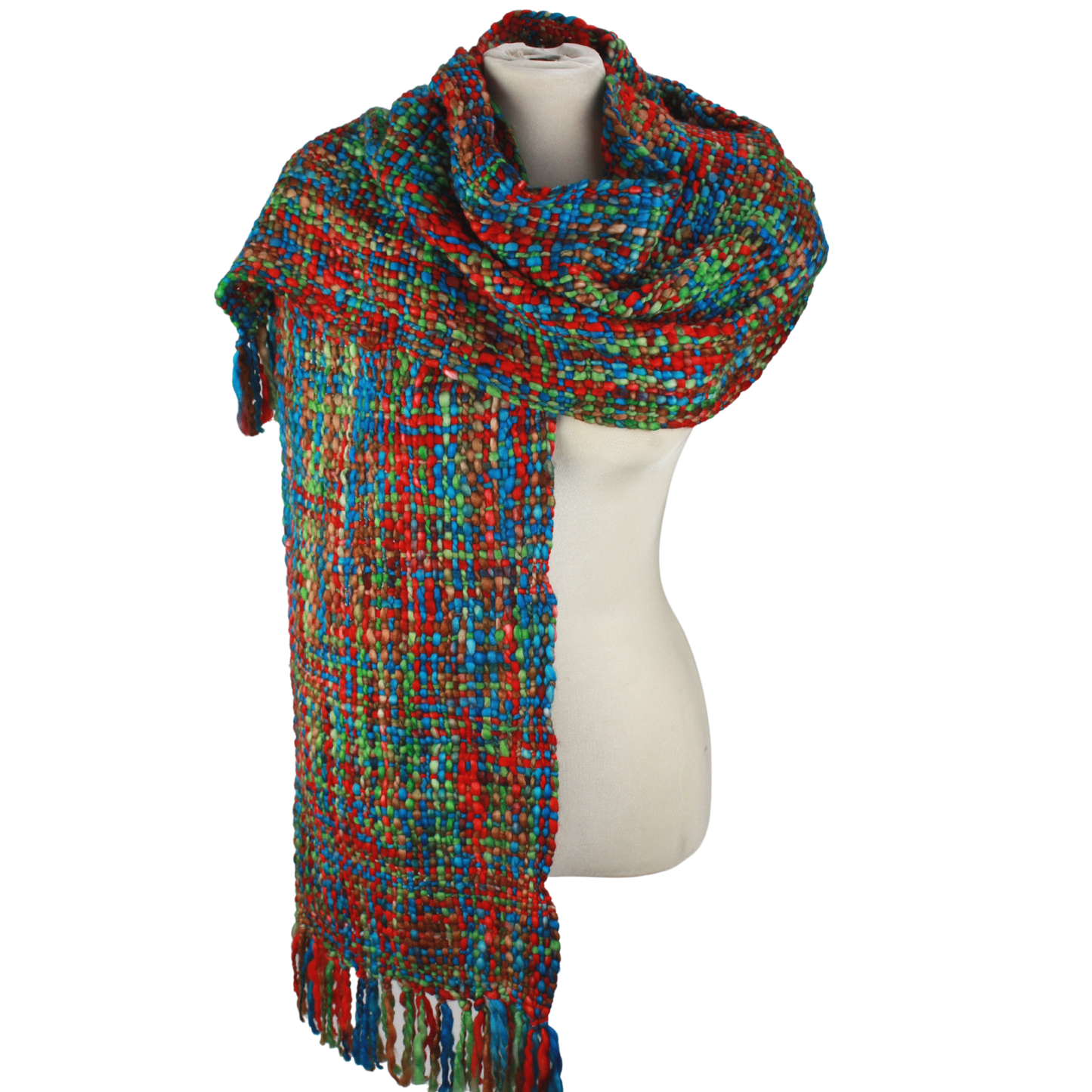 Chunky tweed scarf -Primary mix