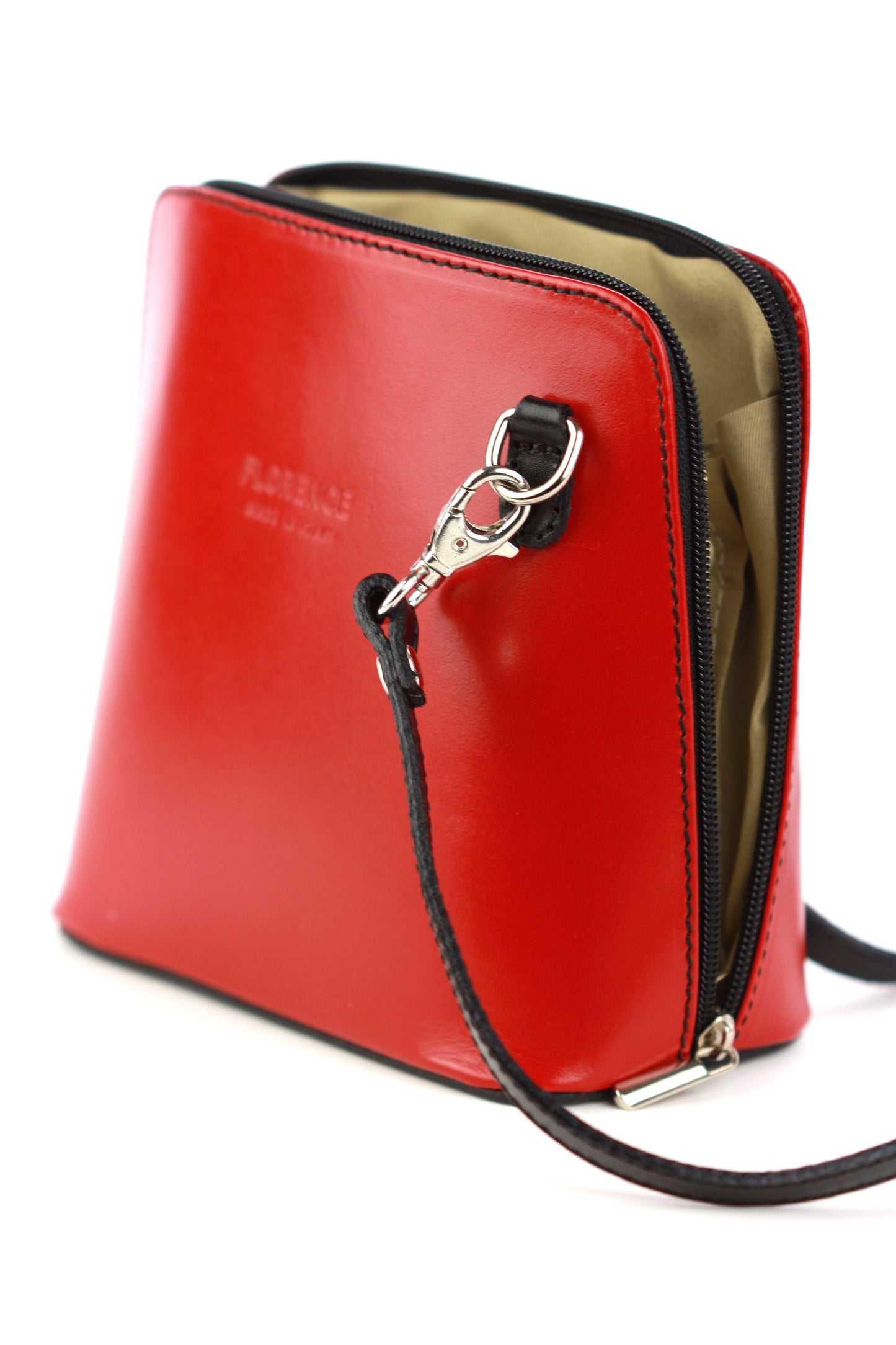 Dalida bag in red with black trim